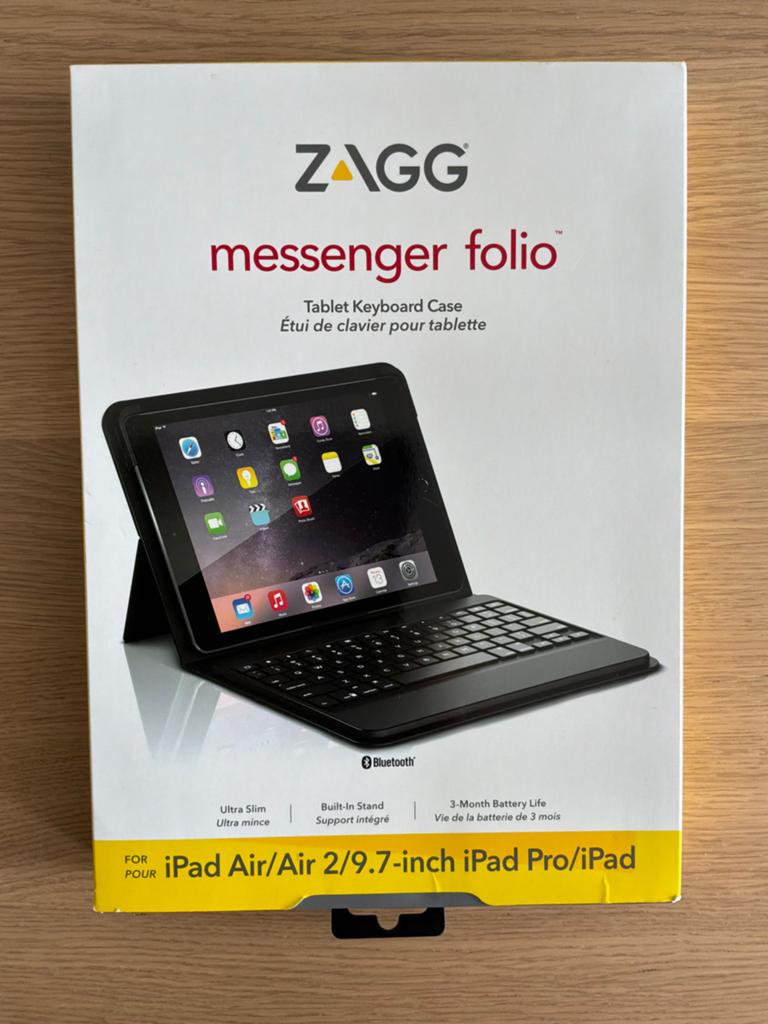 ZAGG Messenger Folio Toetsenbordhoes voor iPad Air/Pro NIEUW, Computers en Software, Tablet-hoezen, Ophalen of Verzenden, Nieuw
