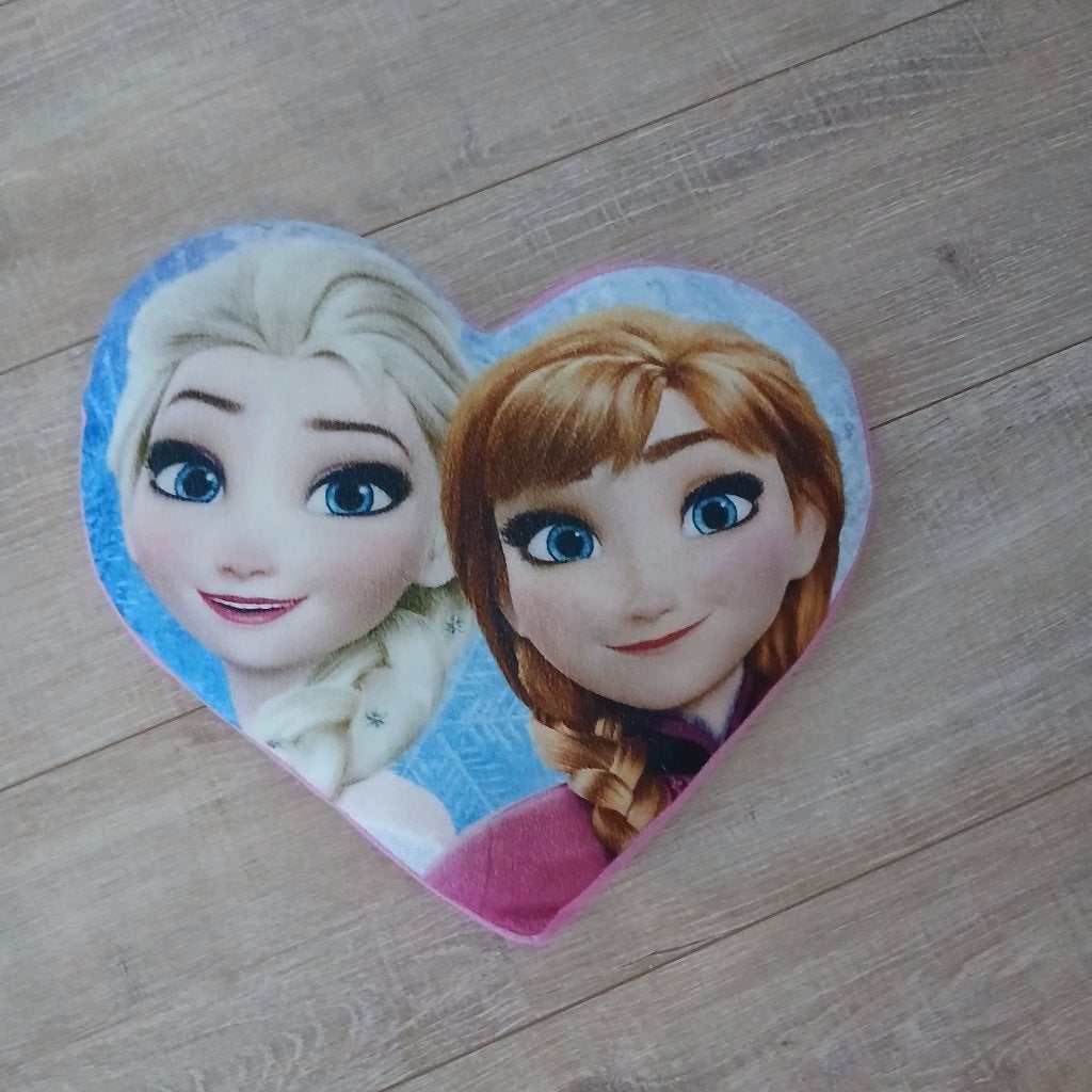 Frozen Anna en Elsa kussen, Ophalen of Verzenden, Hartvormig, Sierkussen