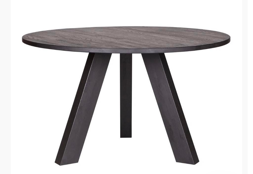 Ronde eettafel - Zwart Woood Rhonda, Ophalen, Gebruikt, 100 tot 150 cm, Rond