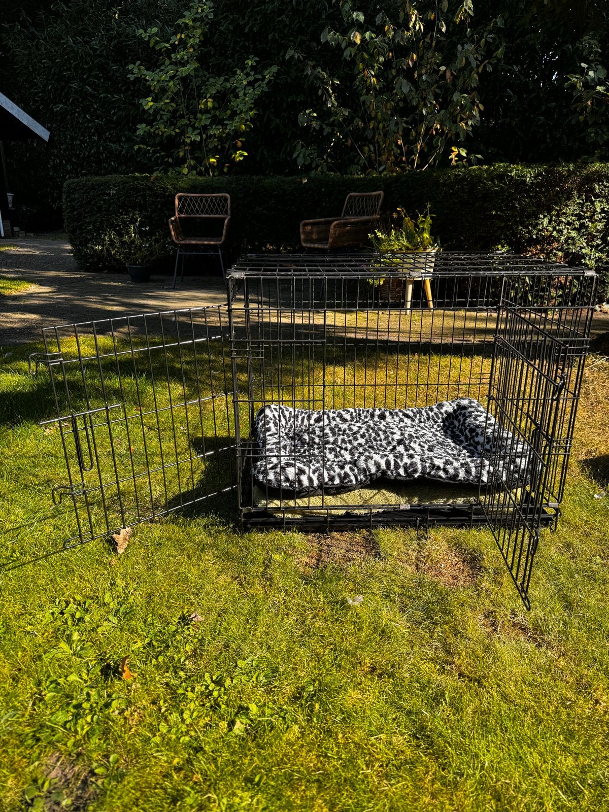 Zwarte hondenbench draadkooi, Ophalen, Gebruikt