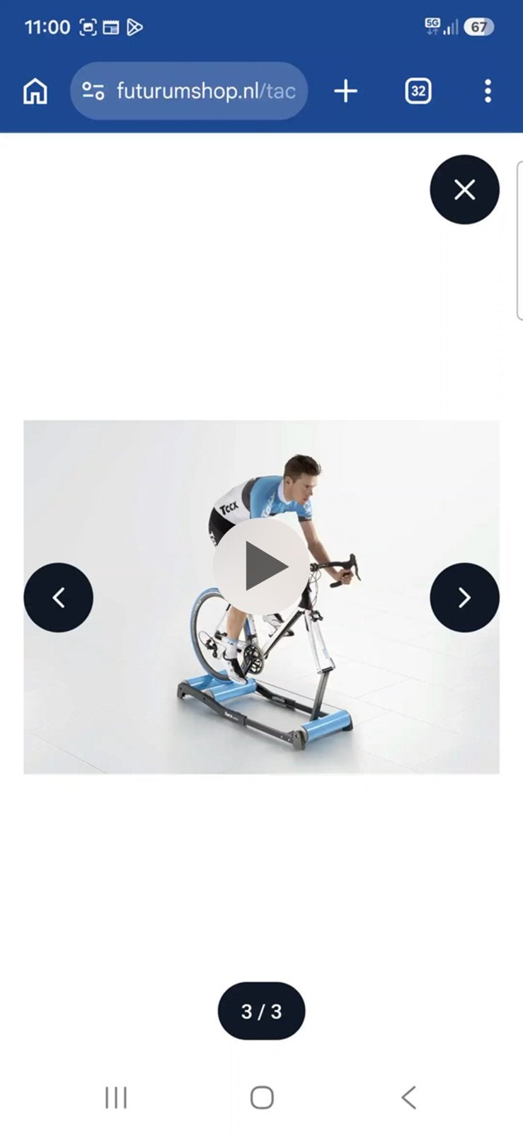 Tacx Galaxia rollerbank/fietstrainer incl. beugel, Ophalen of Verzenden, Zo goed als nieuw