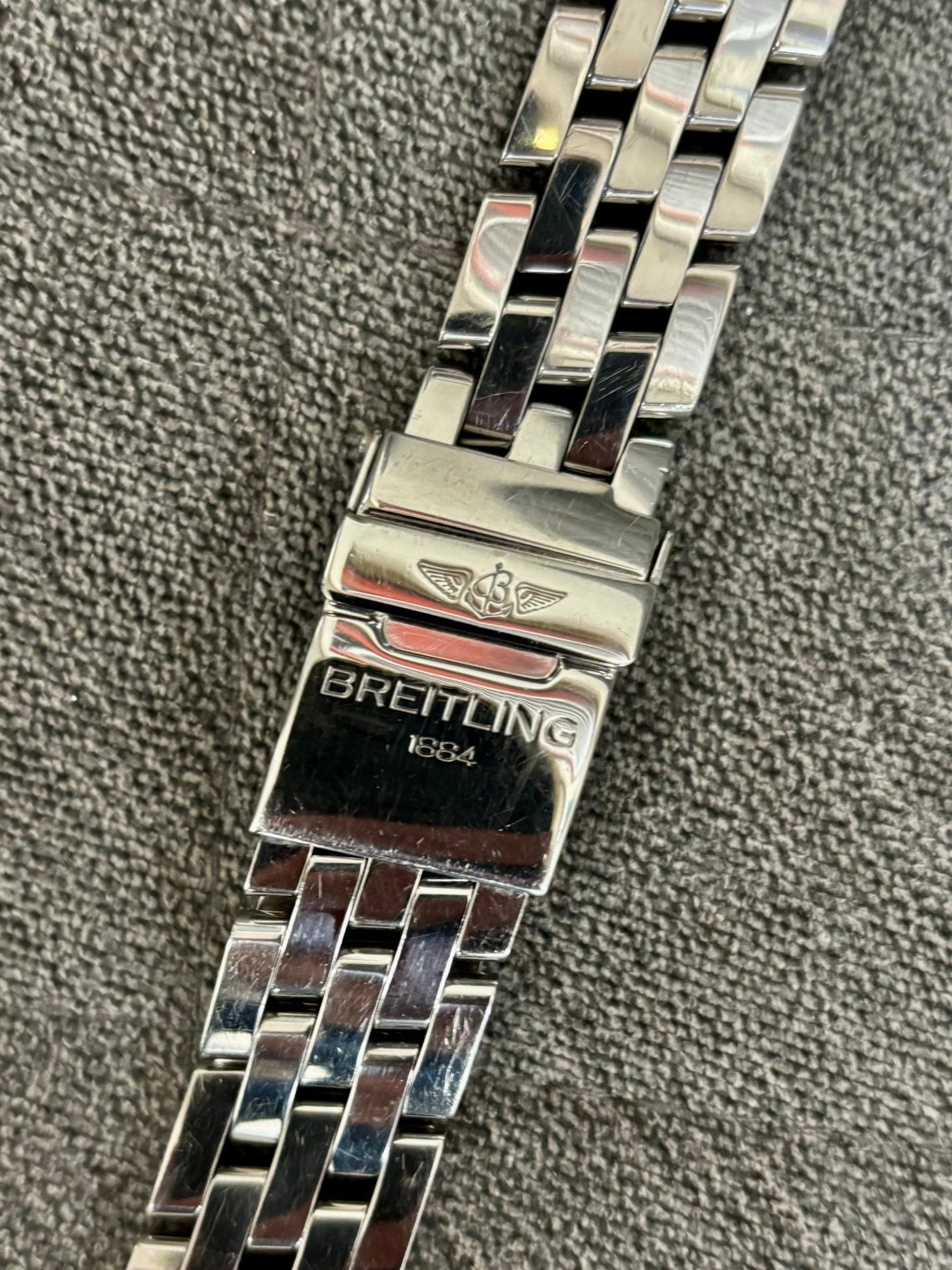 Breitling Pilot stalen band met vouwsluiting voor Chronomat, Ophalen of Verzenden, Zo goed als nieuw, Staal, Breitling