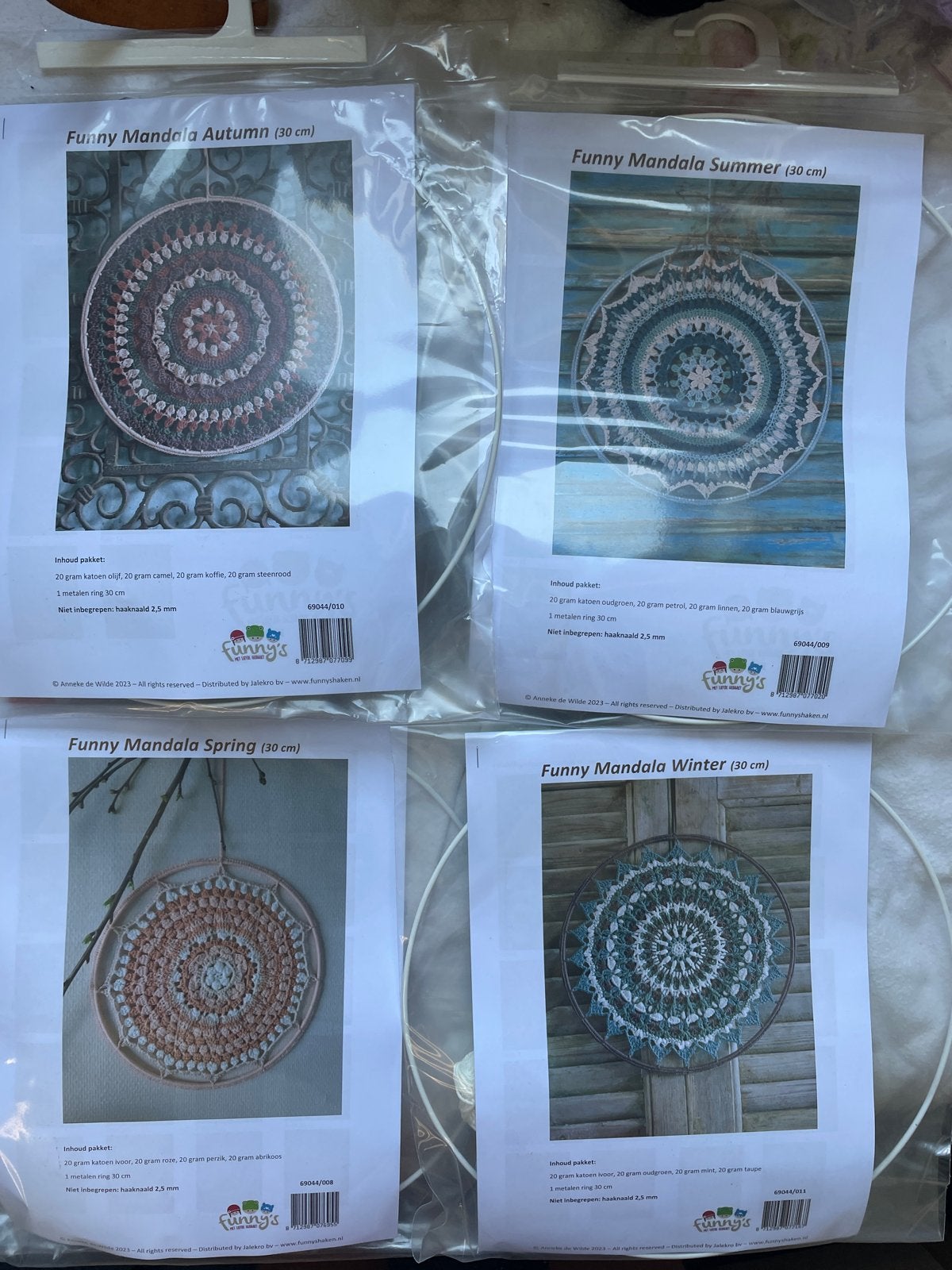 Funny Mandala Haakpakketten - 4 Seizoenen (30 cm), -, Textiel, Nieuw, Meerkleurig
