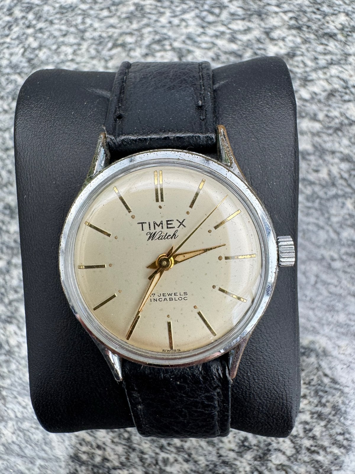 Vintage Timex Polshorloge - 7 Jewels Incabloc Zeldzame Top, Ophalen of Verzenden, Gebruikt