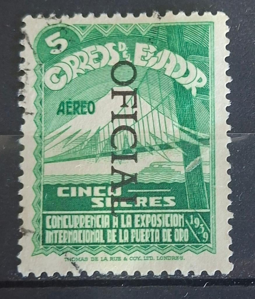 Ecuador Postzegel (B1-P6), Ophalen of Verzenden, Gestempeld, Zuid-Amerika