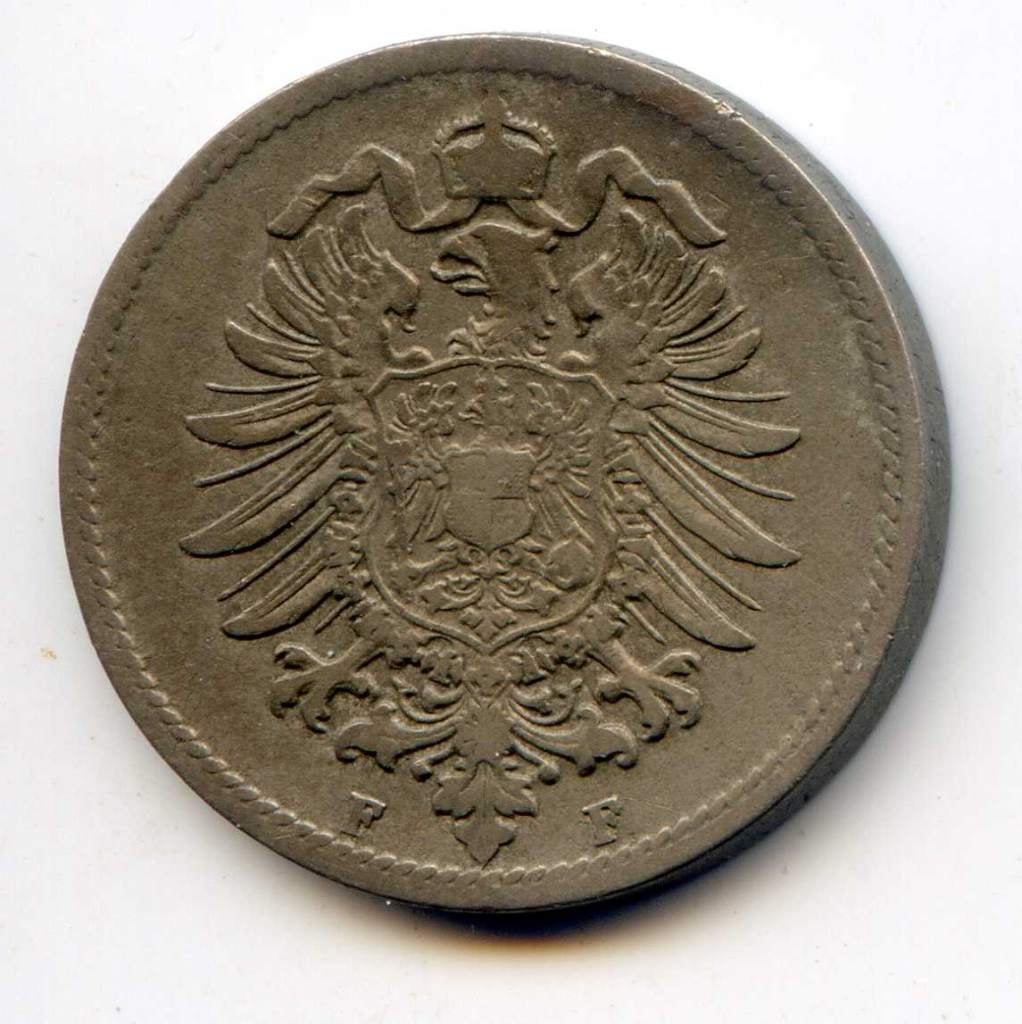 Duitsland 10 Pfennig 1875 F, Ophalen of Verzenden, Duitsland
