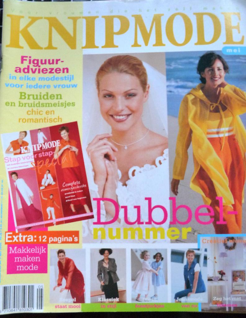 4,5 x KNIPMODE nr. 1 en 5/2000 en nr. 1 en 3/2001, Overige typen, Verzenden, Vrouw, Zo goed als nieuw