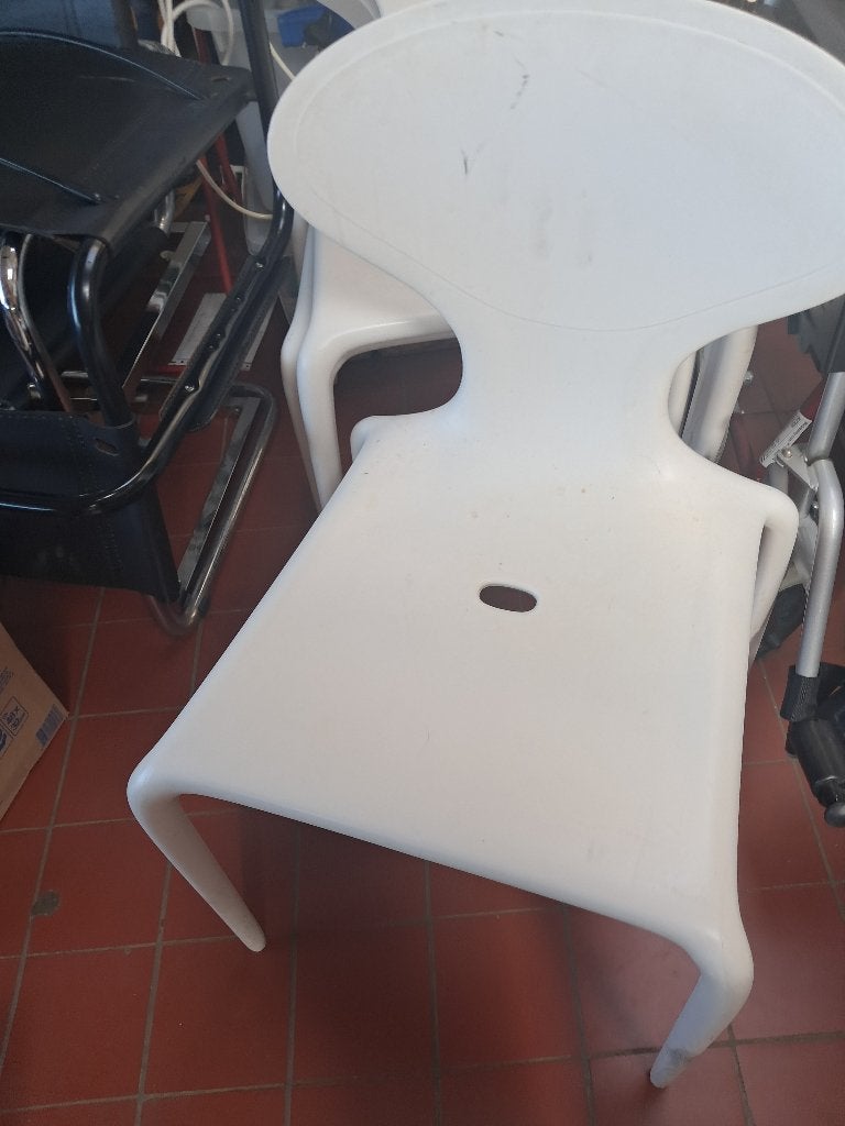 Witte kunststof stapelstoelen set van 4  CS27323