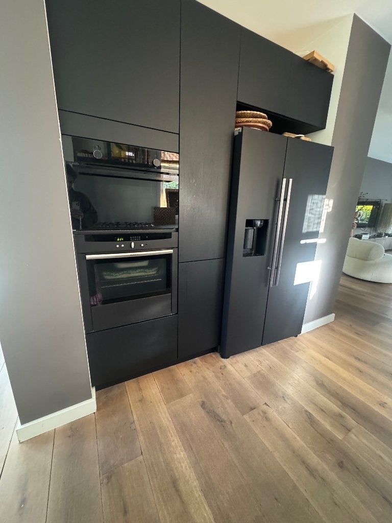 Keuken kastenwand+blok, Ophalen, Gebruikt, Zwart, Graniet of Steen