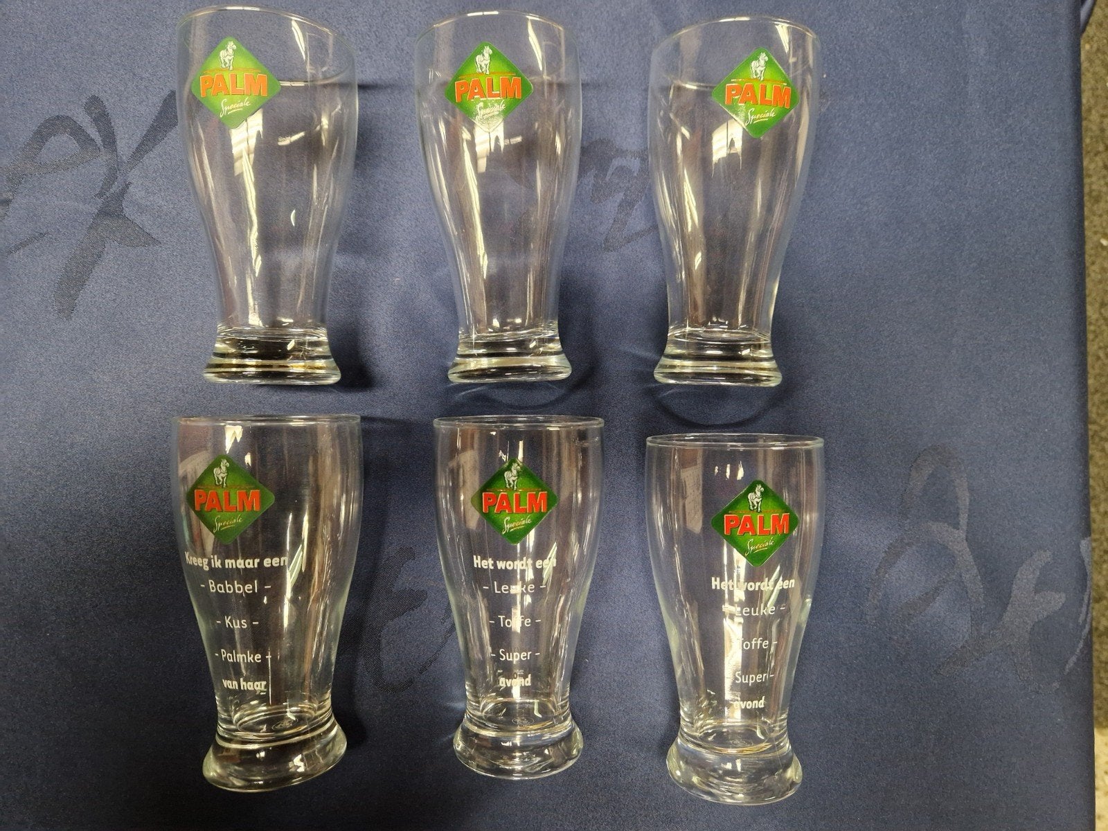 6 palm glazen, Verzamelen, Biermerken, Ophalen of Verzenden, Zo goed als nieuw, Glas of Glazen, Palm