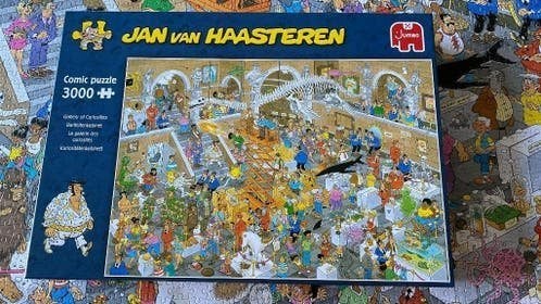 puzzel Jan Van Haasteren - 3000 st - Rariteitenkabinet, Hobby en Vrije tijd, Denksport en Puzzels, Ophalen of Verzenden, Meer dan 1500 stukjes