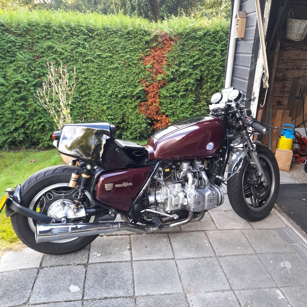 Goldwing GL1100 D Aspencade uit 1982, caferacer, Motoren, 1085 cc, Cardan-aandrijving, 4 cilinders, Motorrijbewijs A