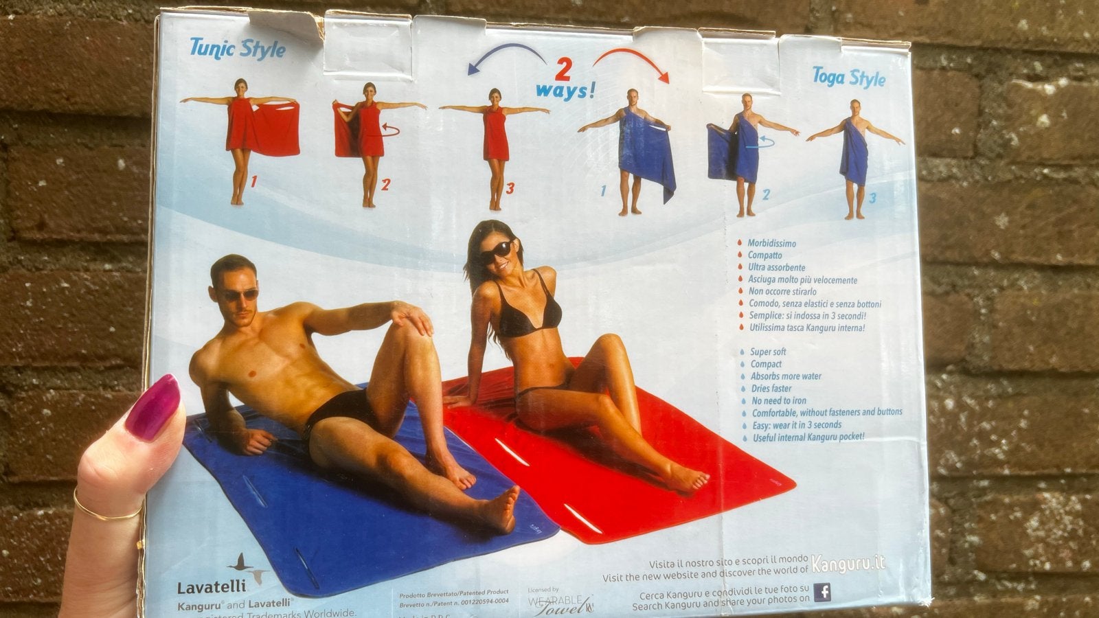 Kanguru Smartowel: Handige Strand- en Sauna Handdoek, Ophalen, Nieuw, Meerkleurig, Overige typen