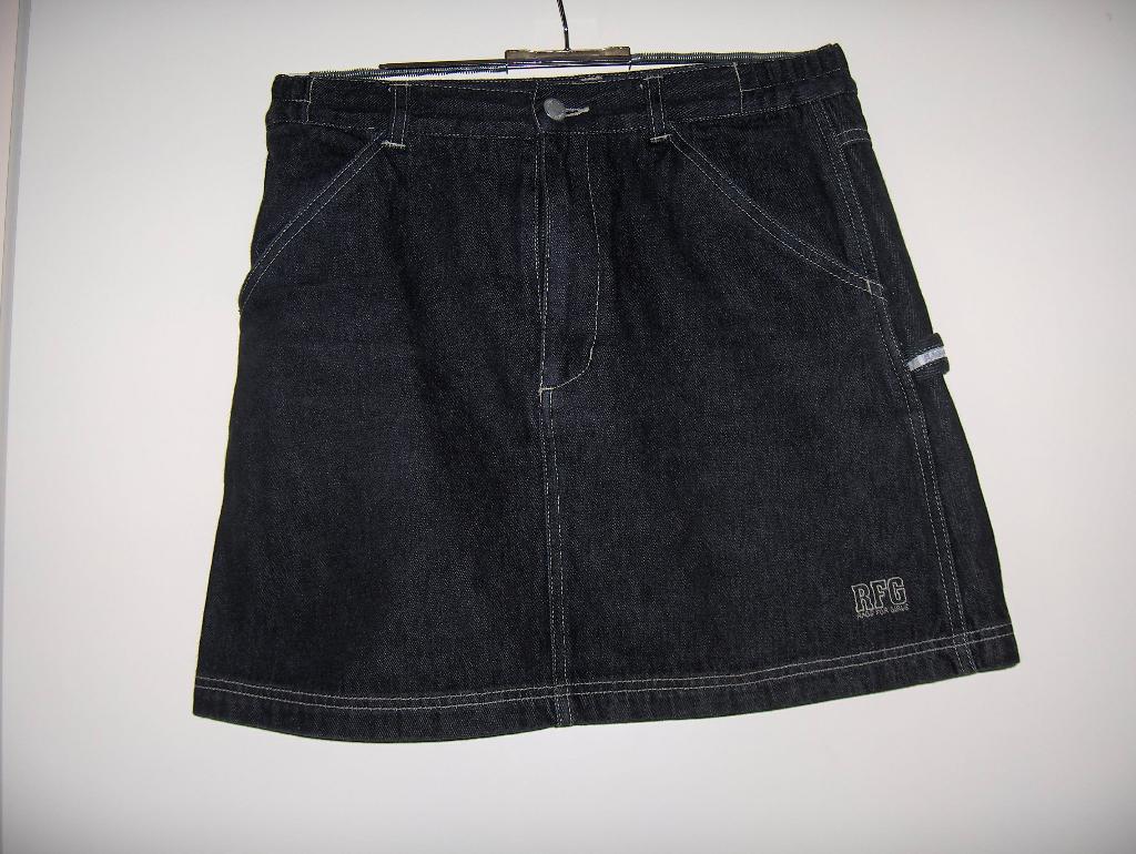 Nieuwe korte basic zwarte jeans rok RFG by RAGS mt 176, Meisje, Nieuw, Ophalen of Verzenden, Jurk of Rok