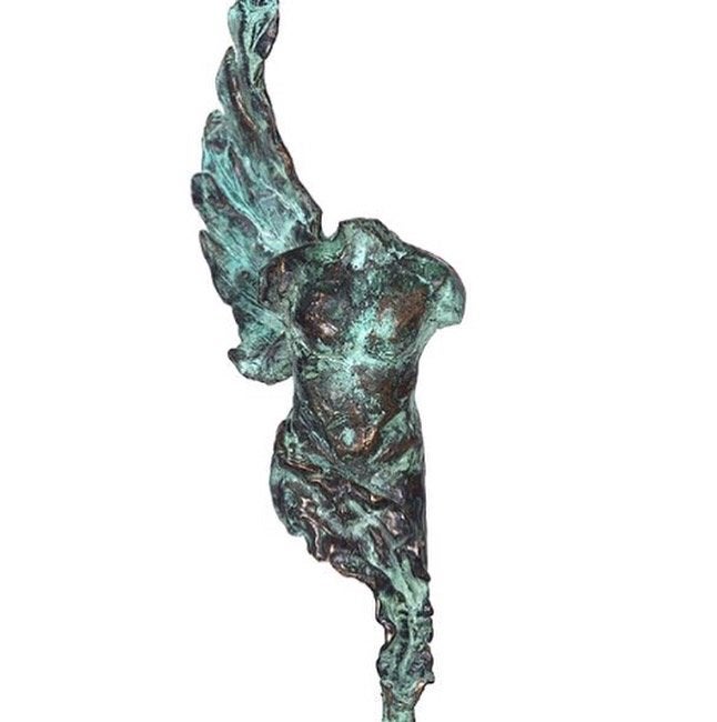 Bronzen sculptuur 'Devotie' - Abstracte torso met vleugel, Beeld, Abstract, Europa, Modern