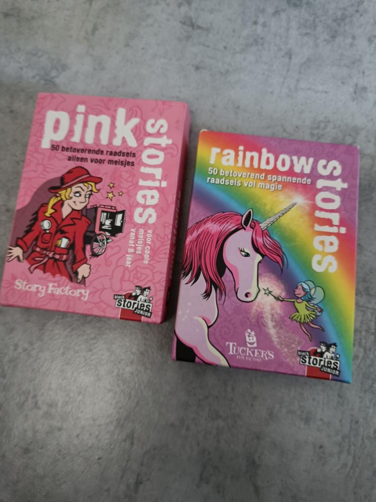 Pink & Rainbow stories, raadselspellen, Vijf spelers of meer, Ophalen of Verzenden, Zo goed als nieuw, Tucker's Fun Factory