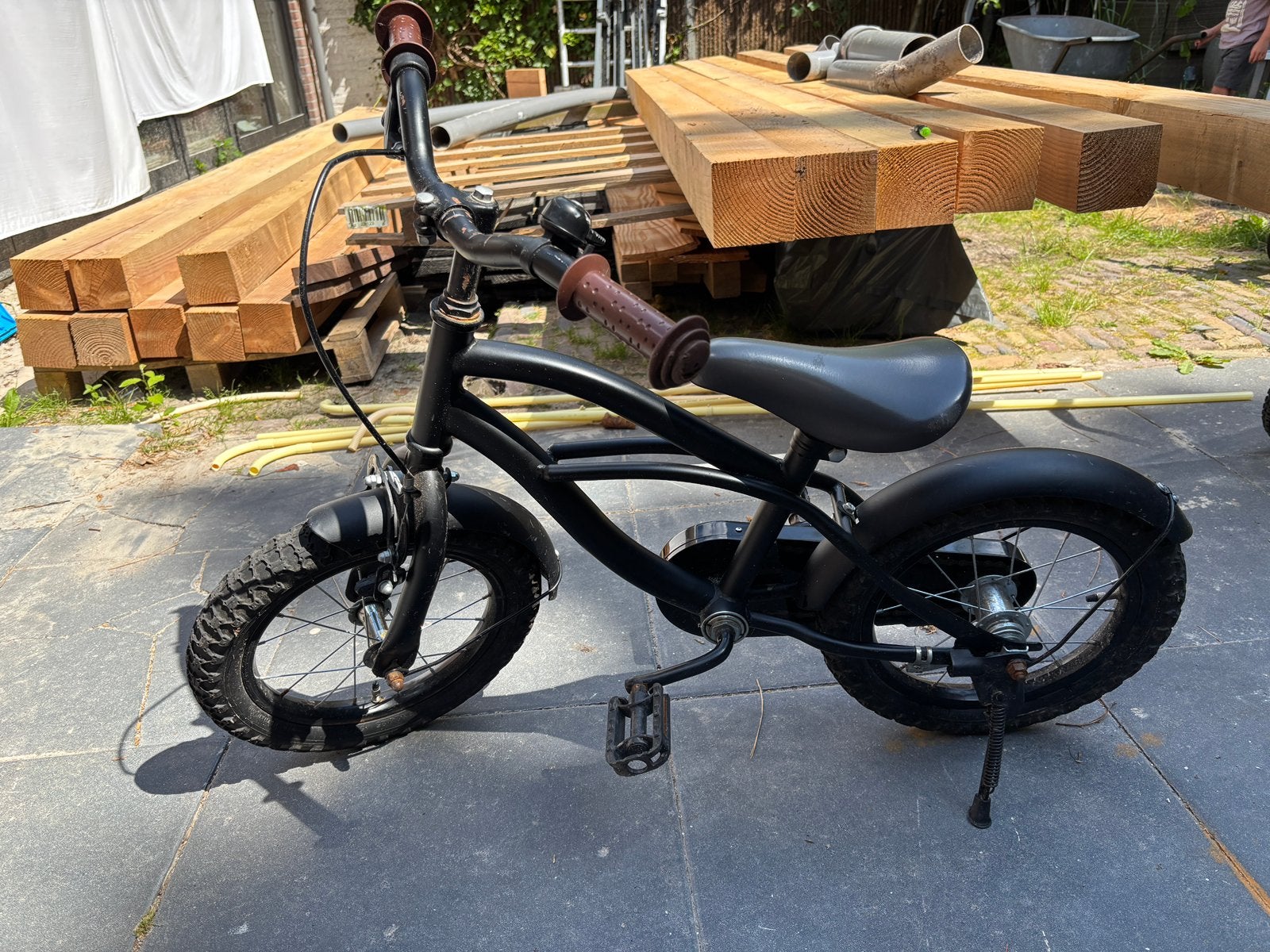 Volare black cruiser 14 inch kinderfiets, Ophalen, Gebruikt, 14 inch of minder