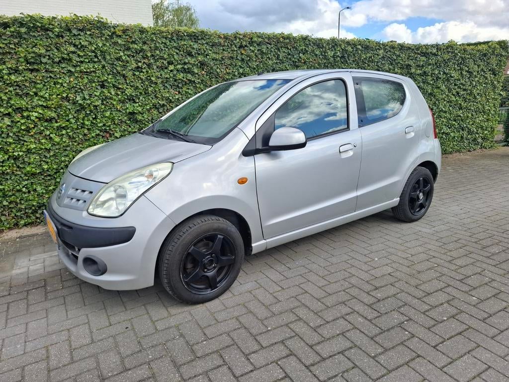 Nissan Pixo 1.0 50KW 5D 2011 Grijs APK 2-2-2027!!airco, Auto's, Voorwielaandrijving, Stof, 4 stoelen, Bedrijf