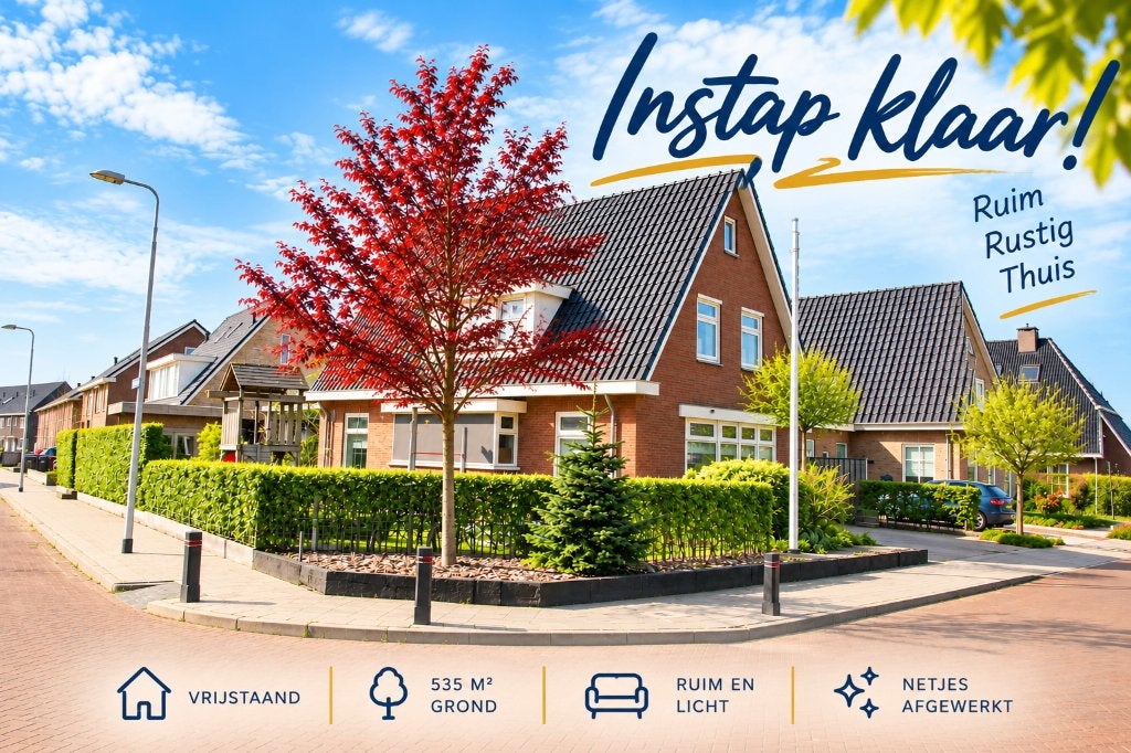 Vrijstaande instapklare woning  536 m² grond  Energielabel A, Espel, 500 tot 1000 m², 5 kamers, Vrijstaande woning