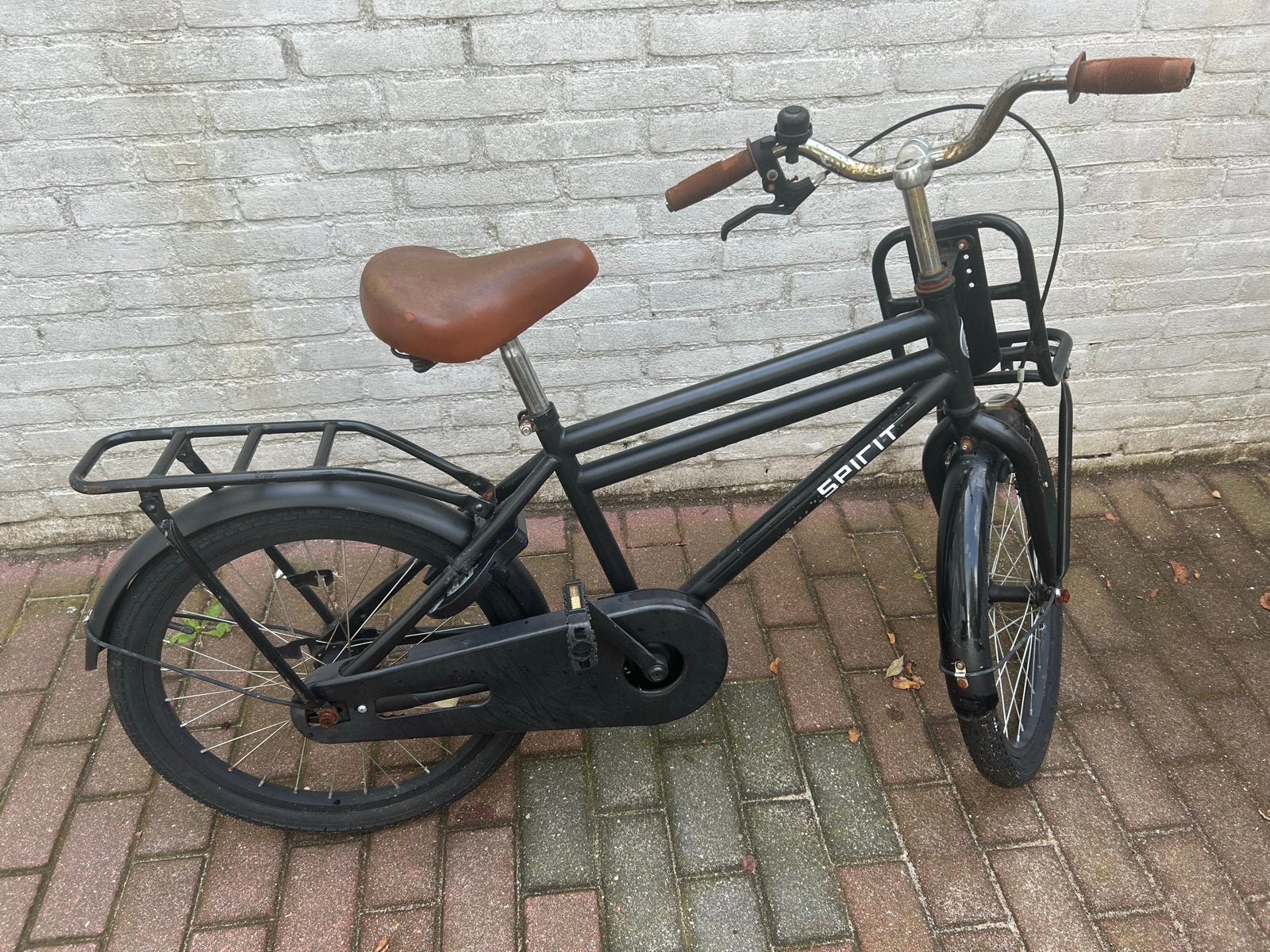 Spirit transportfiets 20 inch, mat zwart, Overige merken, Terugtraprem, Gebruikt, Minder dan 49 cm