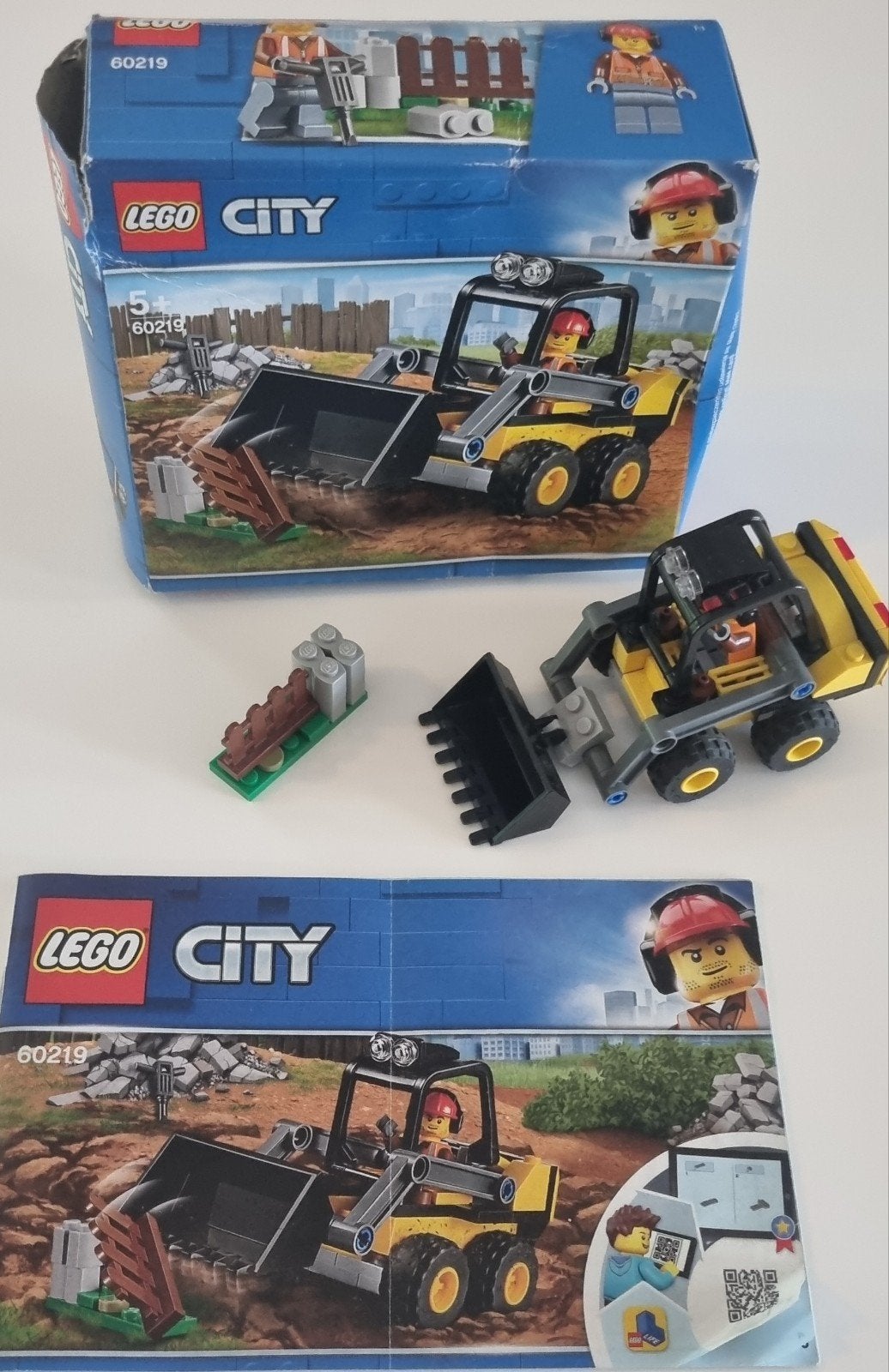 LEGO City 60219 Bouwloader met minifiguur en handleiding, Ophalen of Verzenden, Gebruikt, Overige merken