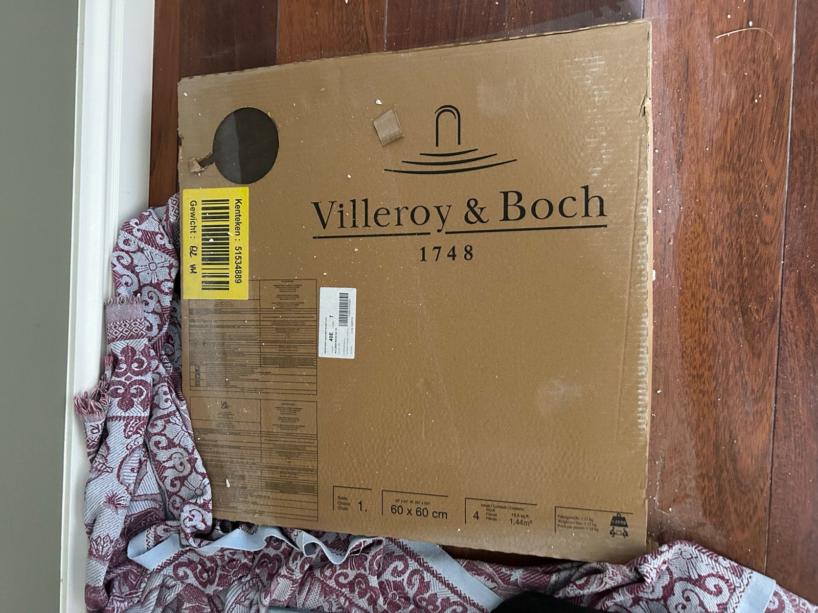 Villeroy & Boch Metalcraft 60x60 Brown 6 tegels, Doe-het-zelf en Verbouw, Tegels, Ophalen, 60 cm of meer, Keramiek, Nieuw