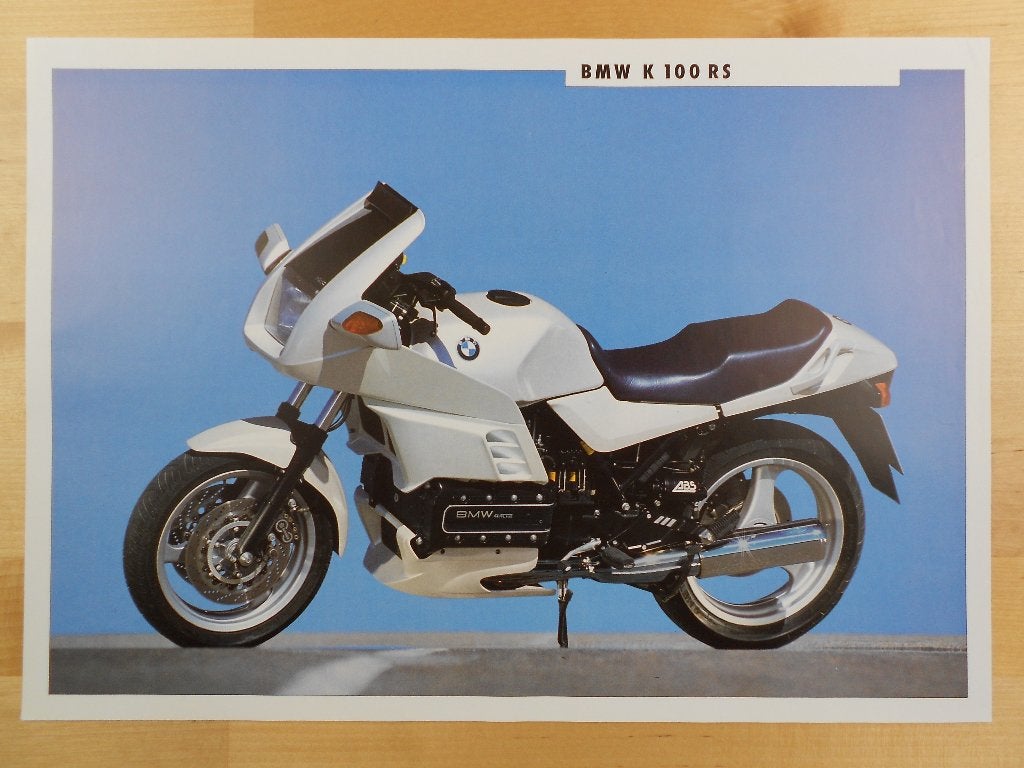 BMW K100 RS Brochure 1991 Motorfiets K100RS Folder, Motoren, Handleidingen en Instructieboekjes, Ophalen of Verzenden, BMW