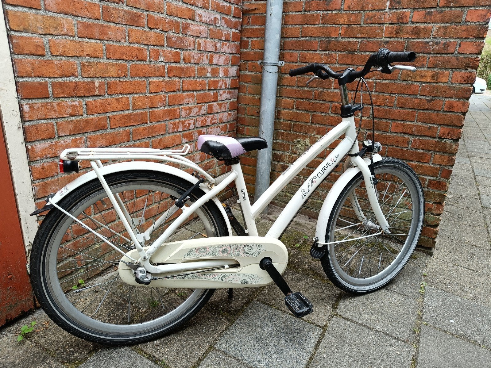 Alpina Curve Meisjesfiets 24 inch - Gebruikt, Ophalen, Velgrem, Alpina, Versnellingen