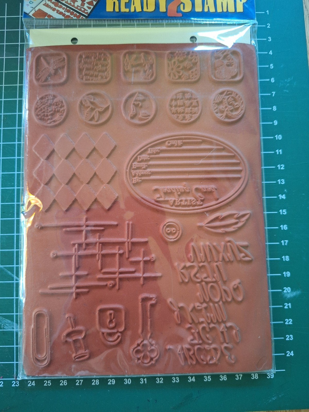 Ready Stamp rubber atc stempellap diverse designs, Ophalen of Verzenden, Nieuw, Unmounted stempel