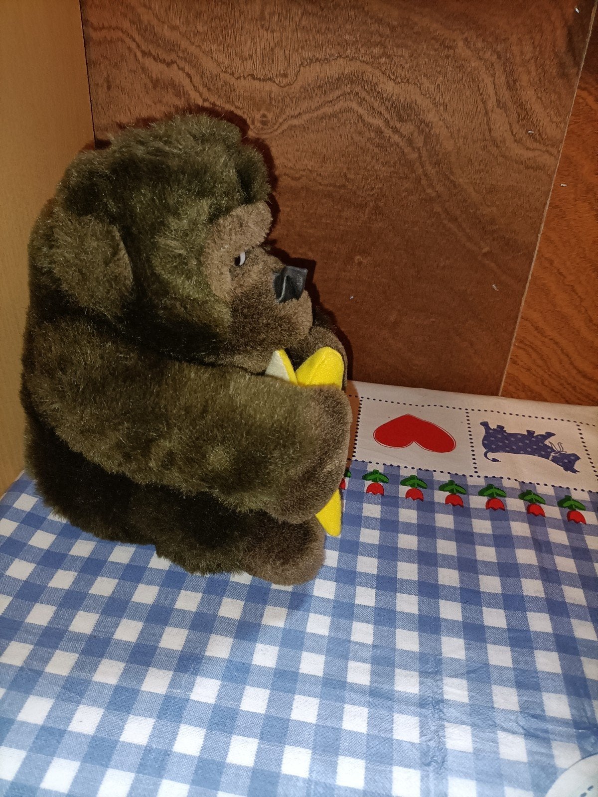 Aap knuffel met banaan, Ophalen of Verzenden, Zo goed als nieuw, Overige typen