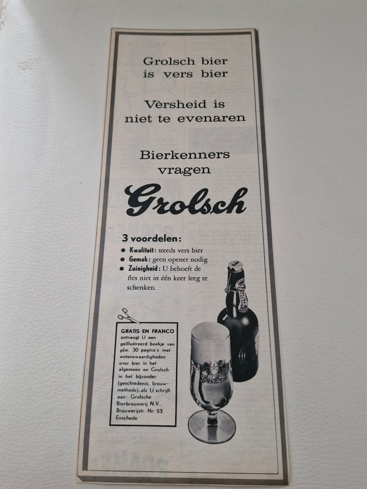 14 Verschillende Grolsch Reclame Advertenties, Verzamelen, Ophalen of Verzenden, 1980 tot heden