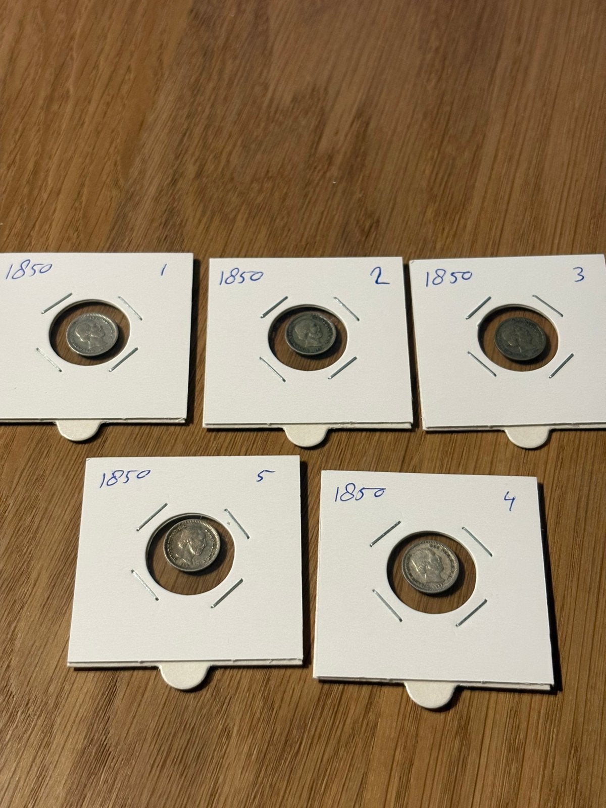 Willem 3 5 cent 1850 prijs per stuk, Koning Willem III, Zilver, Ophalen of Verzenden, Losse munt