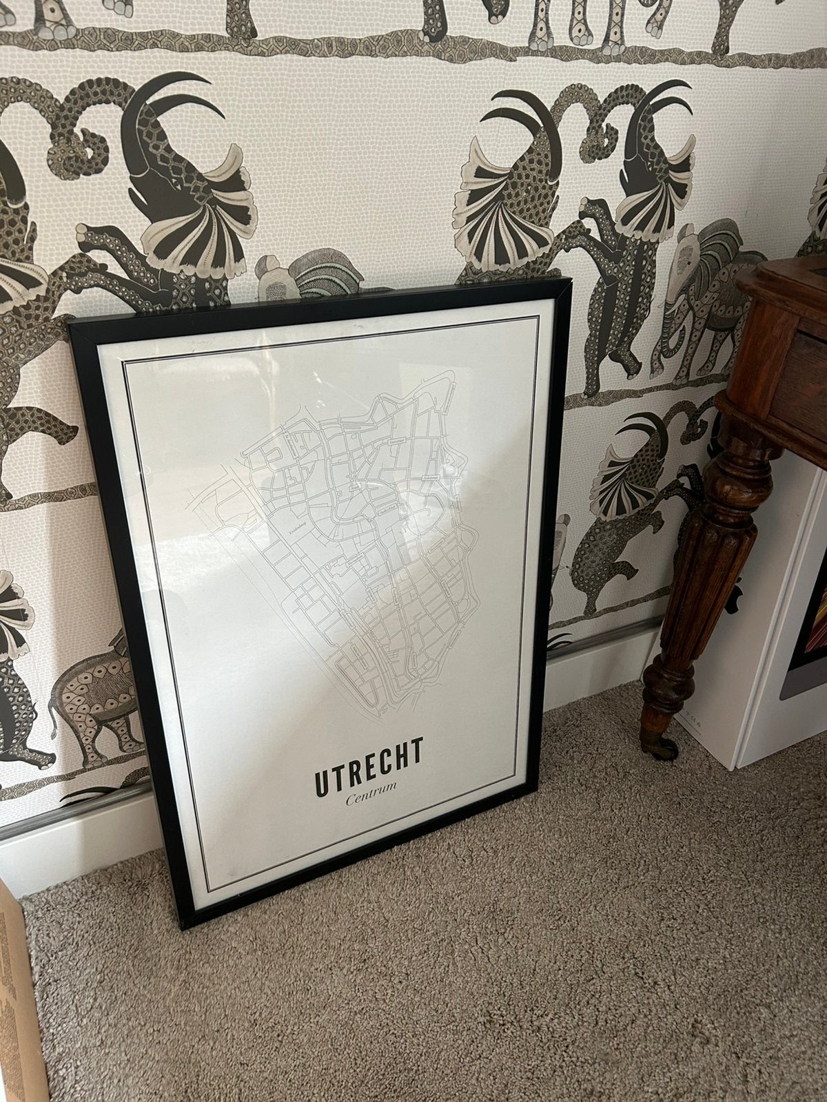 Van Wijck poster Utrecht inclusief lijst, Ophalen, Zo goed als nieuw
