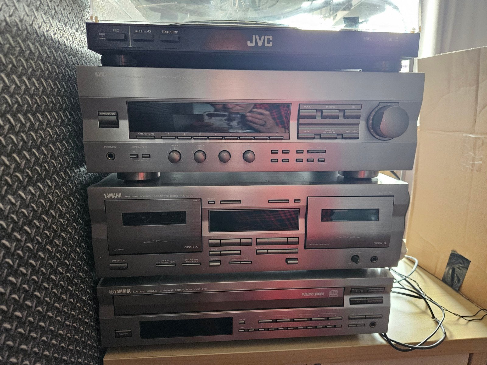 Yamaha Hifi Systeem metJVC Platenspeler en Afstandsbediening, Audio, Tv en Foto, Stereo-sets, Ophalen of Verzenden, Tuner of Radio
