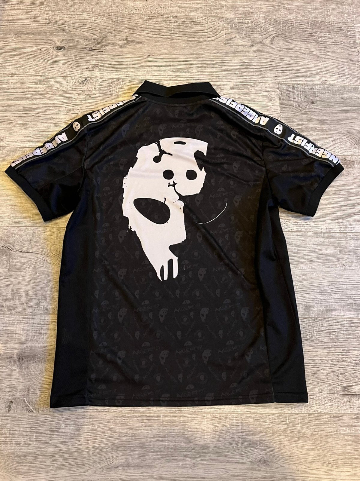 Angerfist Football shirt (Thunderdome, Masters Of Hardcore), Ophalen of Verzenden, Zo goed als nieuw, Maat 48/50 (M), Zwart