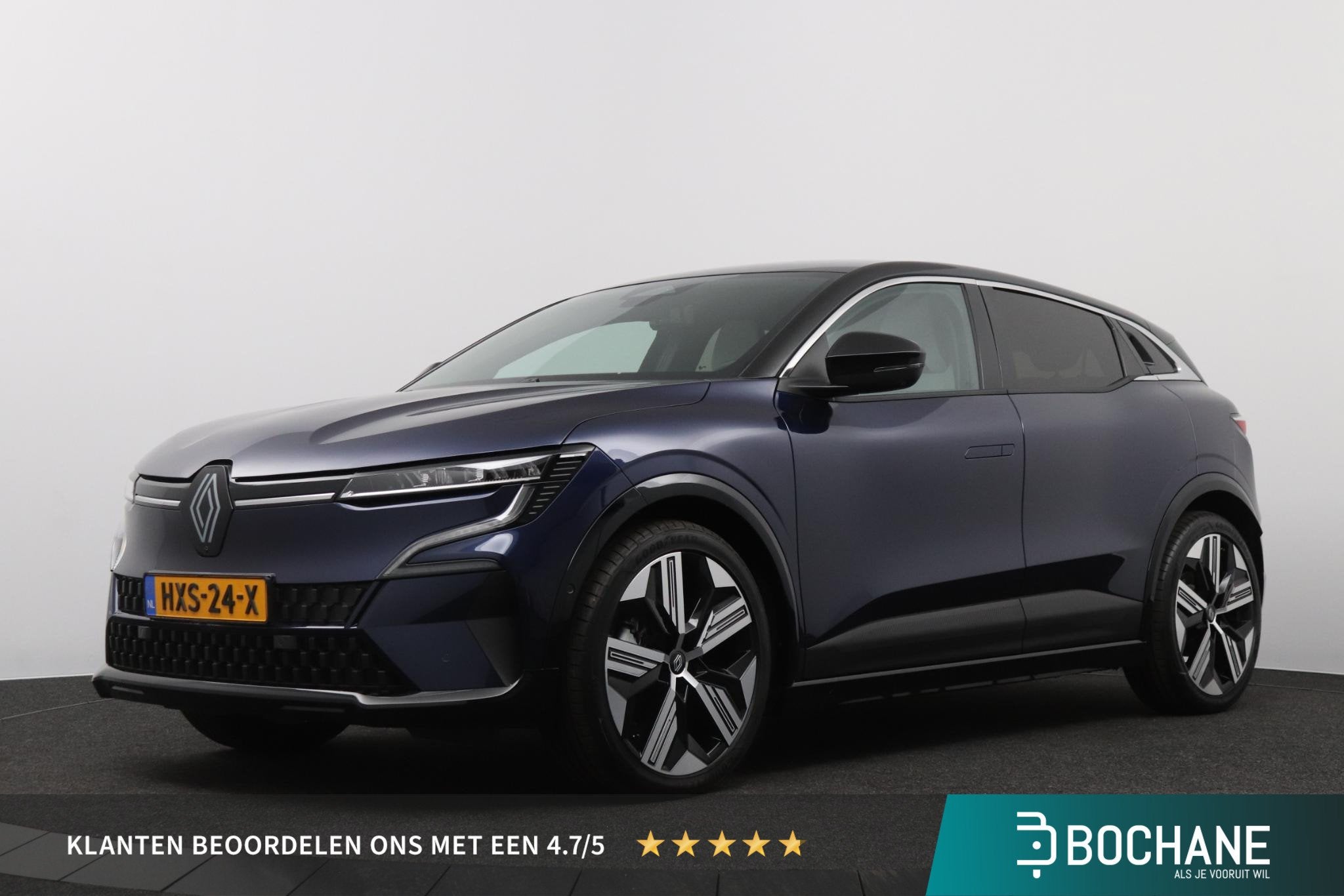 Renault Megane E-Tech Electric Iconic 220pk Comfort Range |, Huisgarantie, Blauw, 385 min, 1619 kg