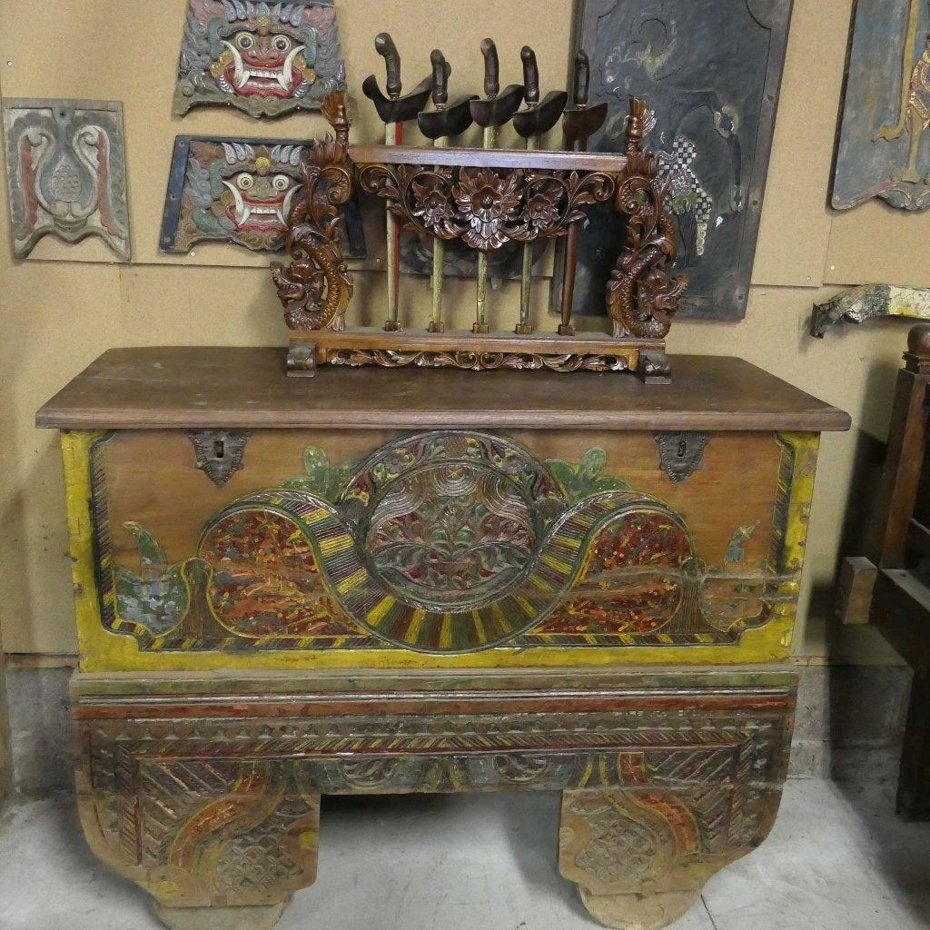 antieke kist kast GEROBOK uit Indonesie GB3 dressoir commode, Ophalen of Verzenden