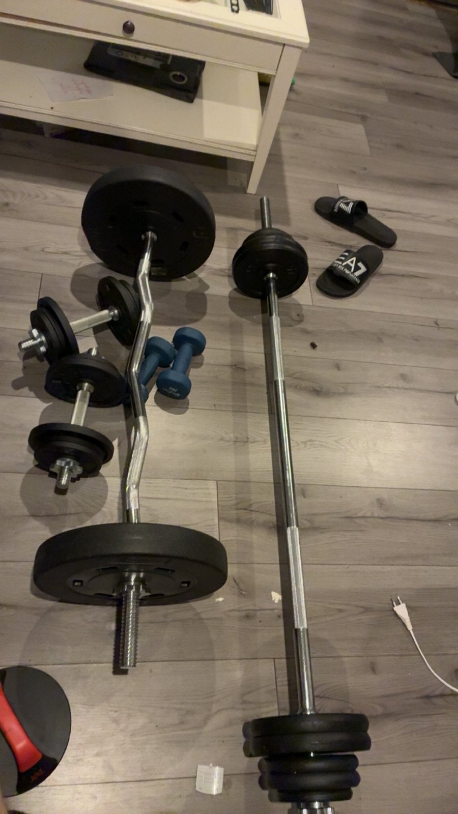 Gewichten, Sport en Fitness, Fitnessmaterialen, Ophalen, Zo goed als nieuw
