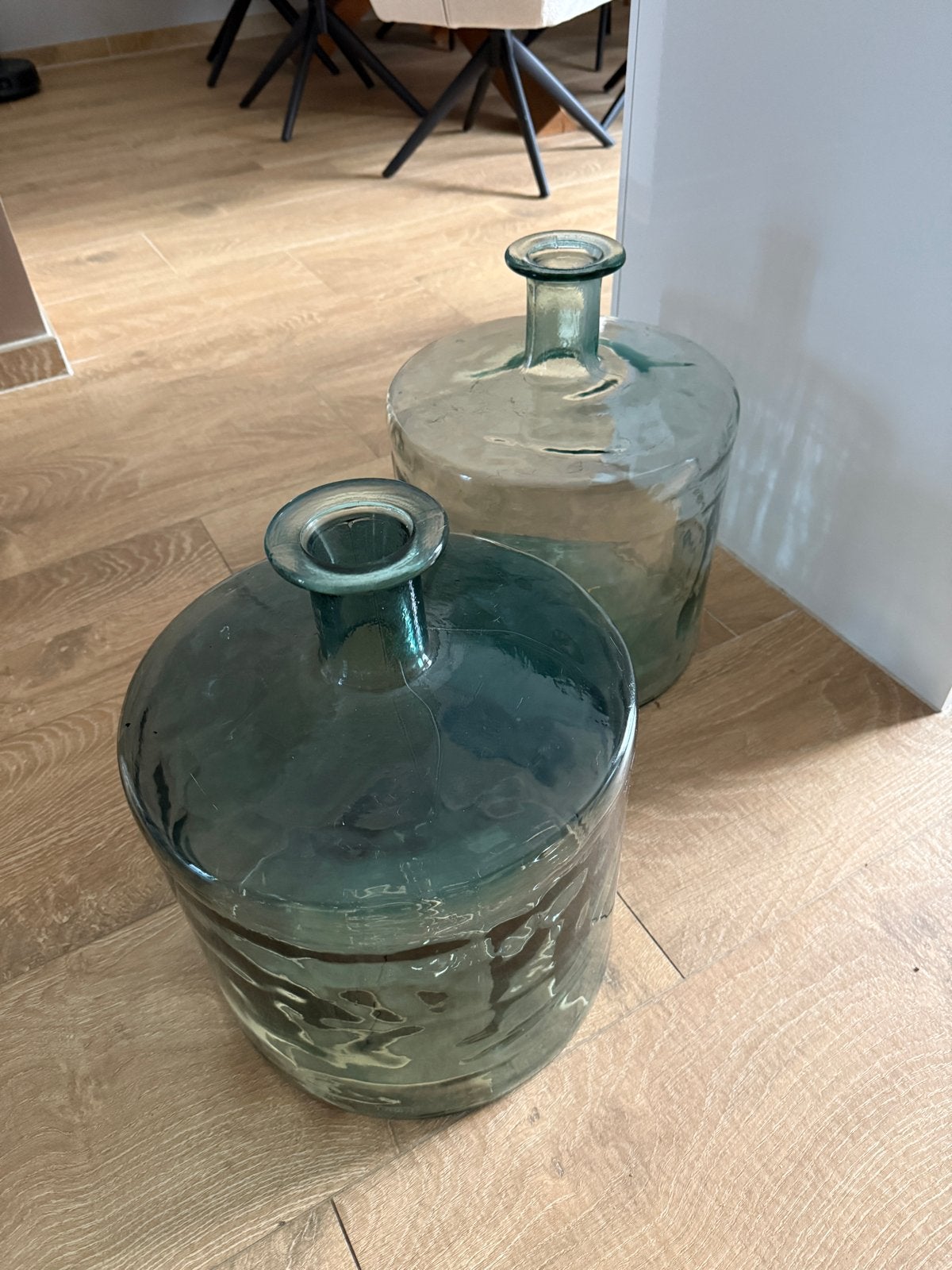 Set van 2 decoratieve glazen vazen/flessen, Ophalen