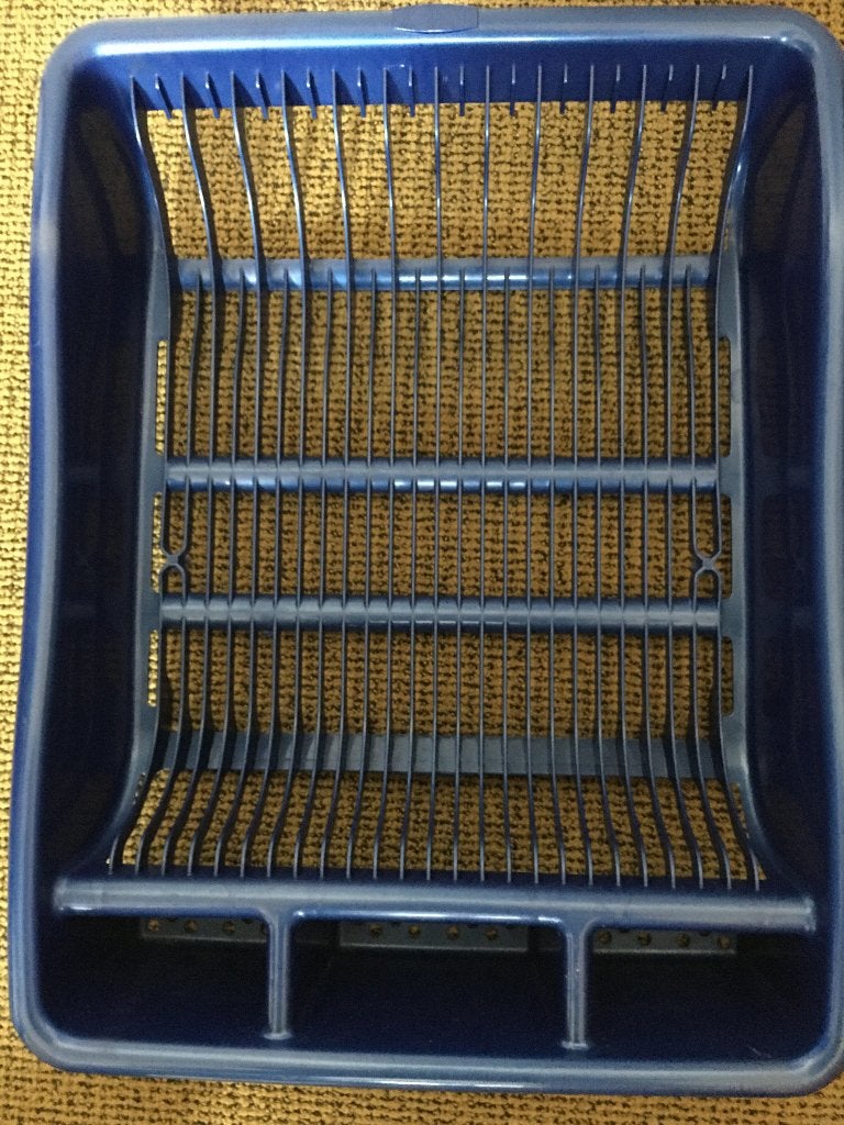 Afwasrek, donker blauw, 48x38 cm, Huis en Inrichting, Keuken | Keukenbenodigdheden, Bordenrek, Ophalen of Verzenden, Nieuw, Blauw