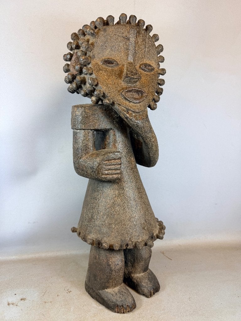 260540 Groot oud Afrikaans Tadep Mambila ancestral beeld, Ophalen of Verzenden