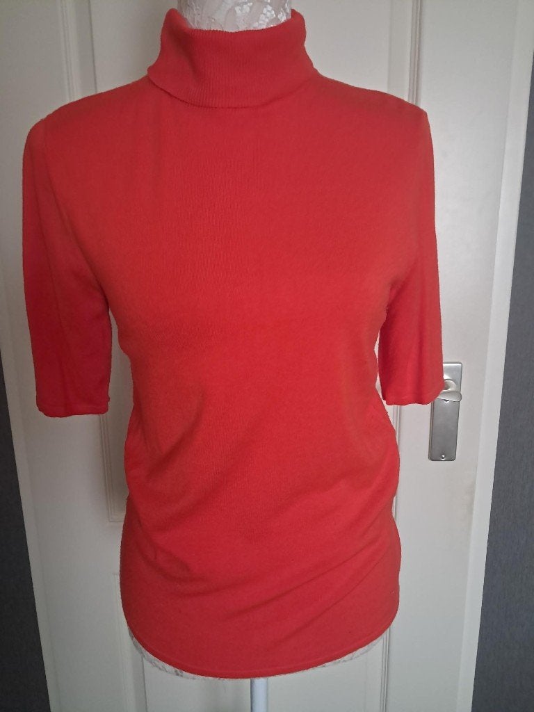 Trui s.Oliver  Maat : 38 Kleur : Oranje Korte mouw, Maat 38/40 (M), Oranje, Ophalen of Verzenden, Zo goed als nieuw