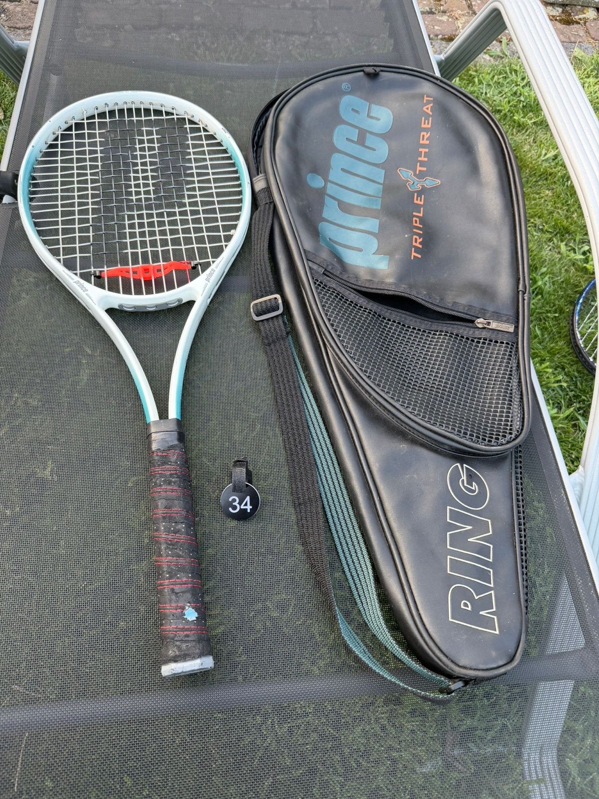 Prince Tricomp 90 Tennisracket L1 met hoes #34, Sport en Fitness, Tennis, Gebruikt, L1, Prince, Ophalen of Verzenden