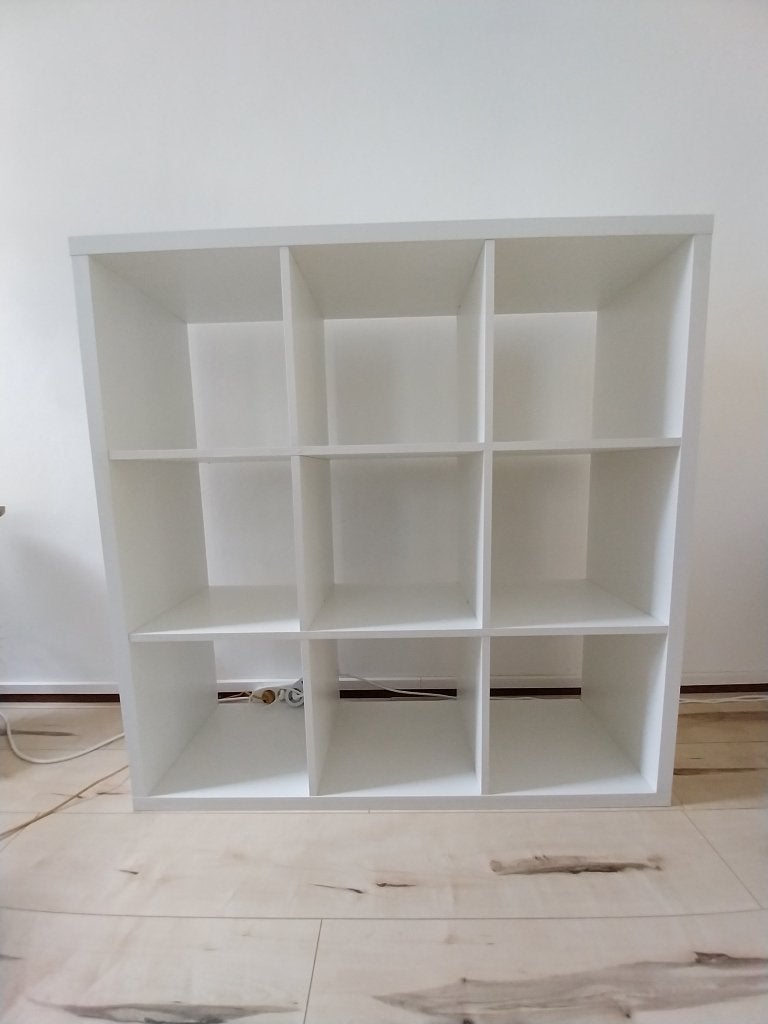 Witte vakkenkast 108x108 cm - 9 vakken, Ophalen, Gebruikt, 100 tot 150 cm, 100 tot 150 cm