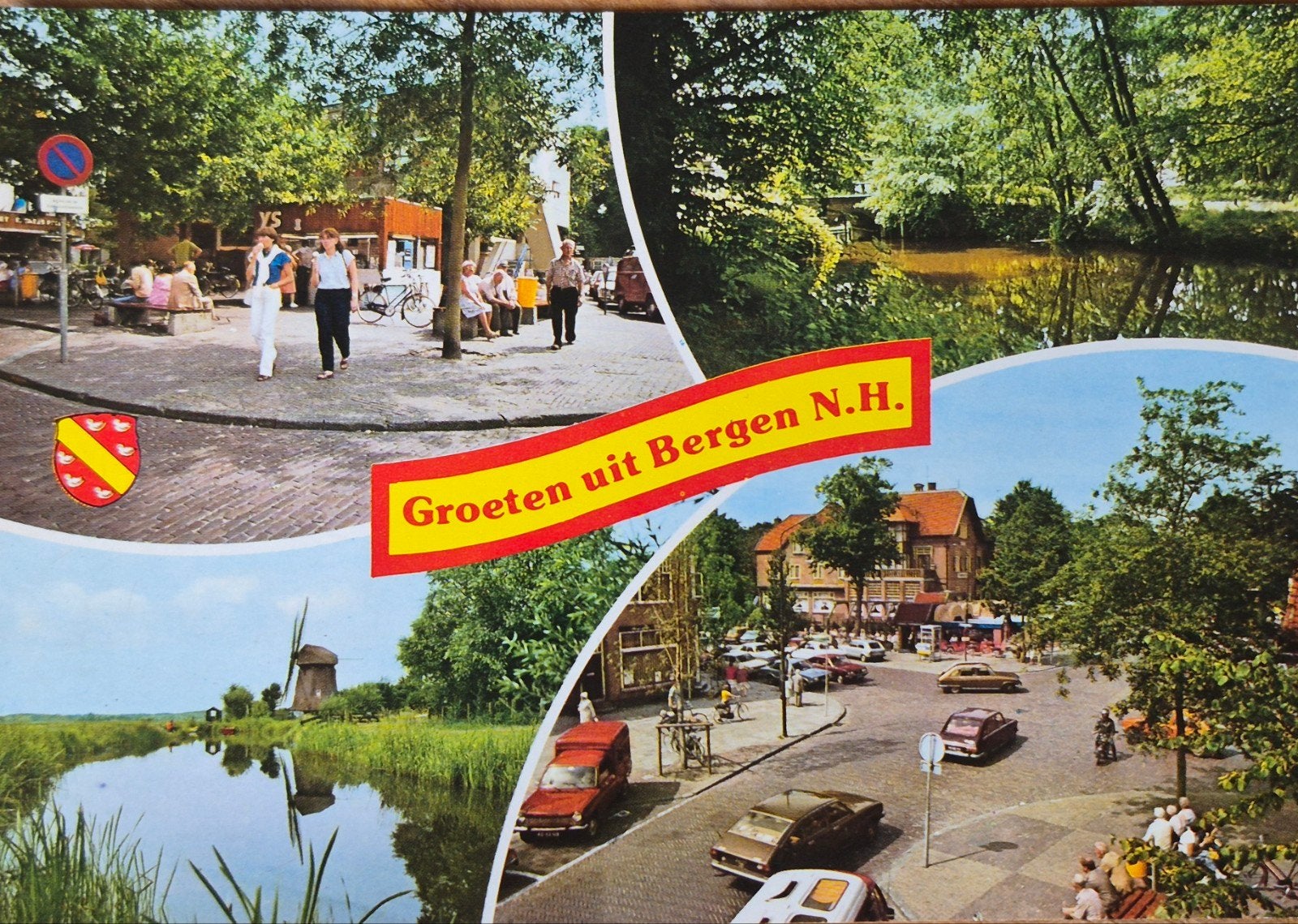 Set van 4 oude ansichtkaarten van Bergen (N.H.), Verzamelen, Ansichtkaarten | Nederland, Ophalen, Noord-Holland