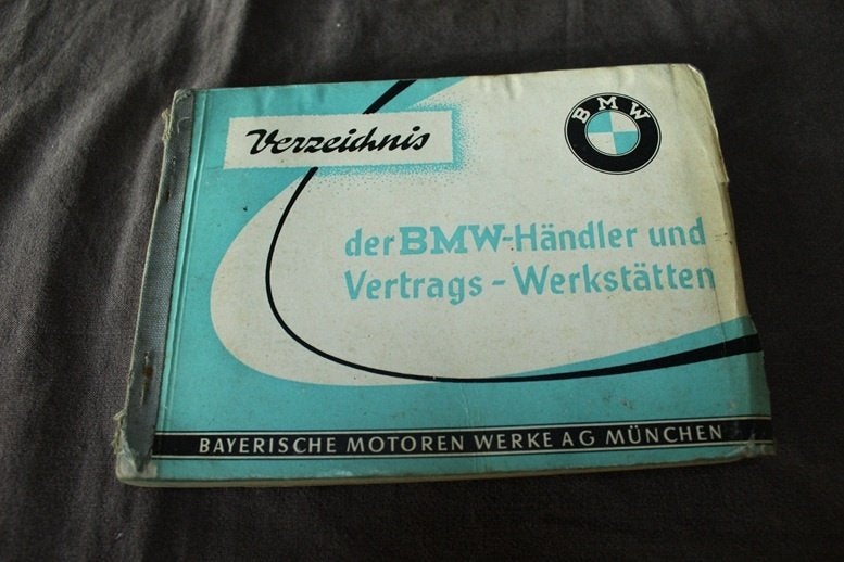 BMW 1961 verzeichnis der BMW Händler  vertrags werkstätten, Ophalen of Verzenden, BMW
