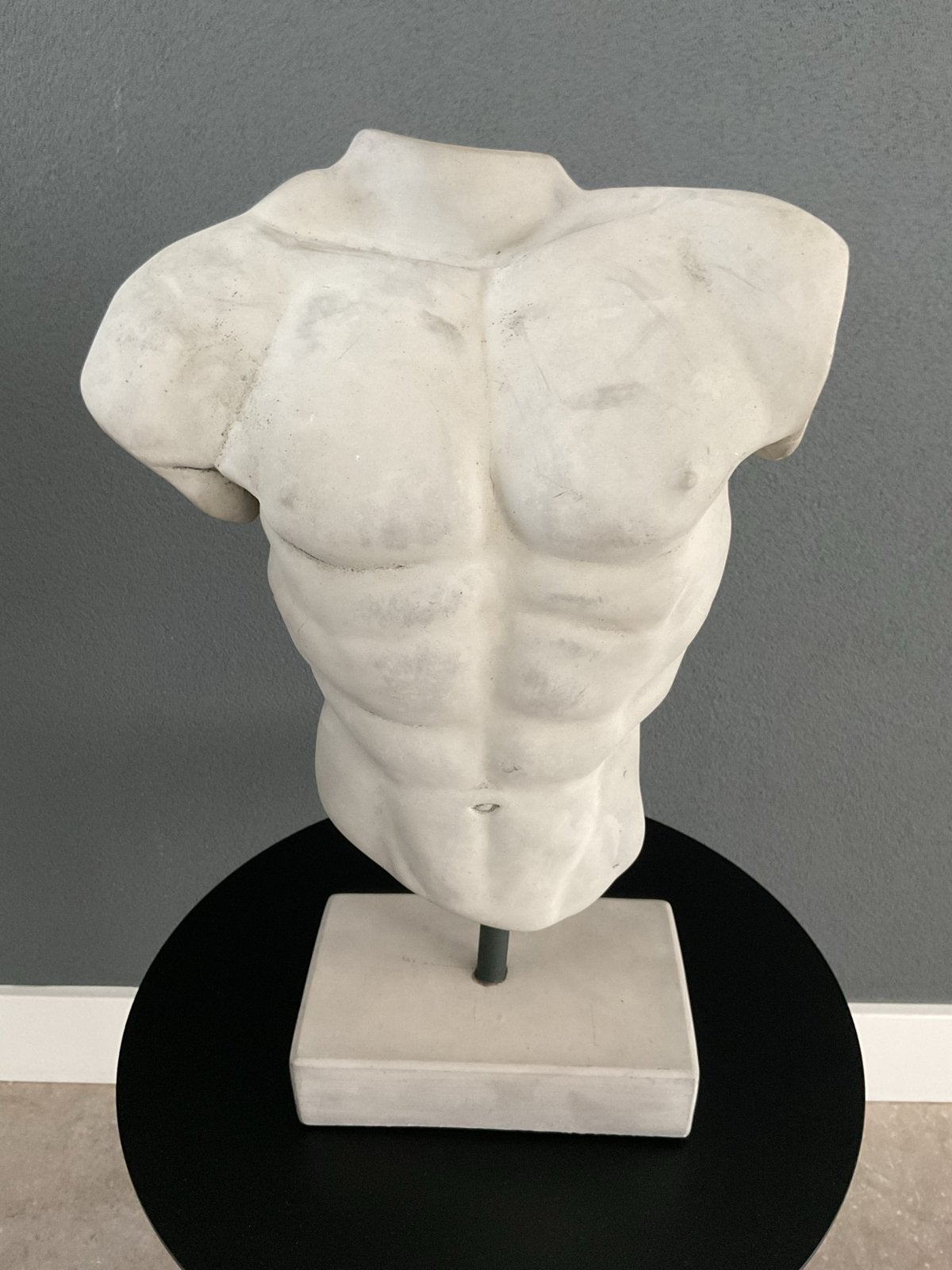 Decoratieve Buste Man - Modern Steen Grijs, Ophalen, Buste, 20 - 50 cm, Grijs