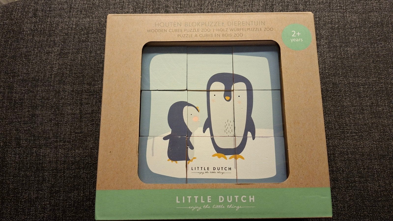 Little Dutch Houten Blokpuzzel Dierentuin, 2 tot 4 jaar, Ophalen of Verzenden, Zo goed als nieuw, Van hout