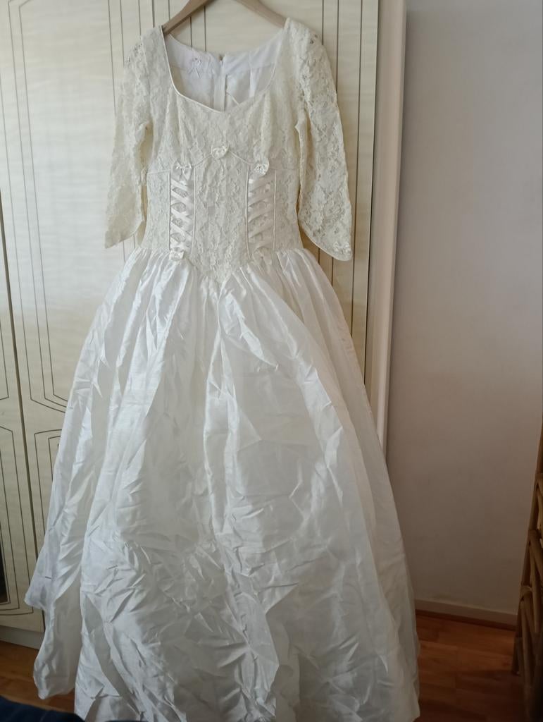 Vintage Cymbeline Trouwjurk met Kant en Strikdetails, Trouwjurk, Ophalen of Verzenden, Gedragen, Cymbeline