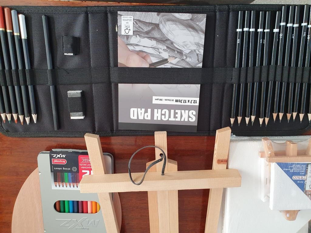 Schilder/tekenmaterialen, Ophalen